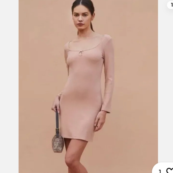 Reformation Dresses & Skirts - 🆕 Reformation Elias Serenade Pink Ribbed Mini Dress Medium